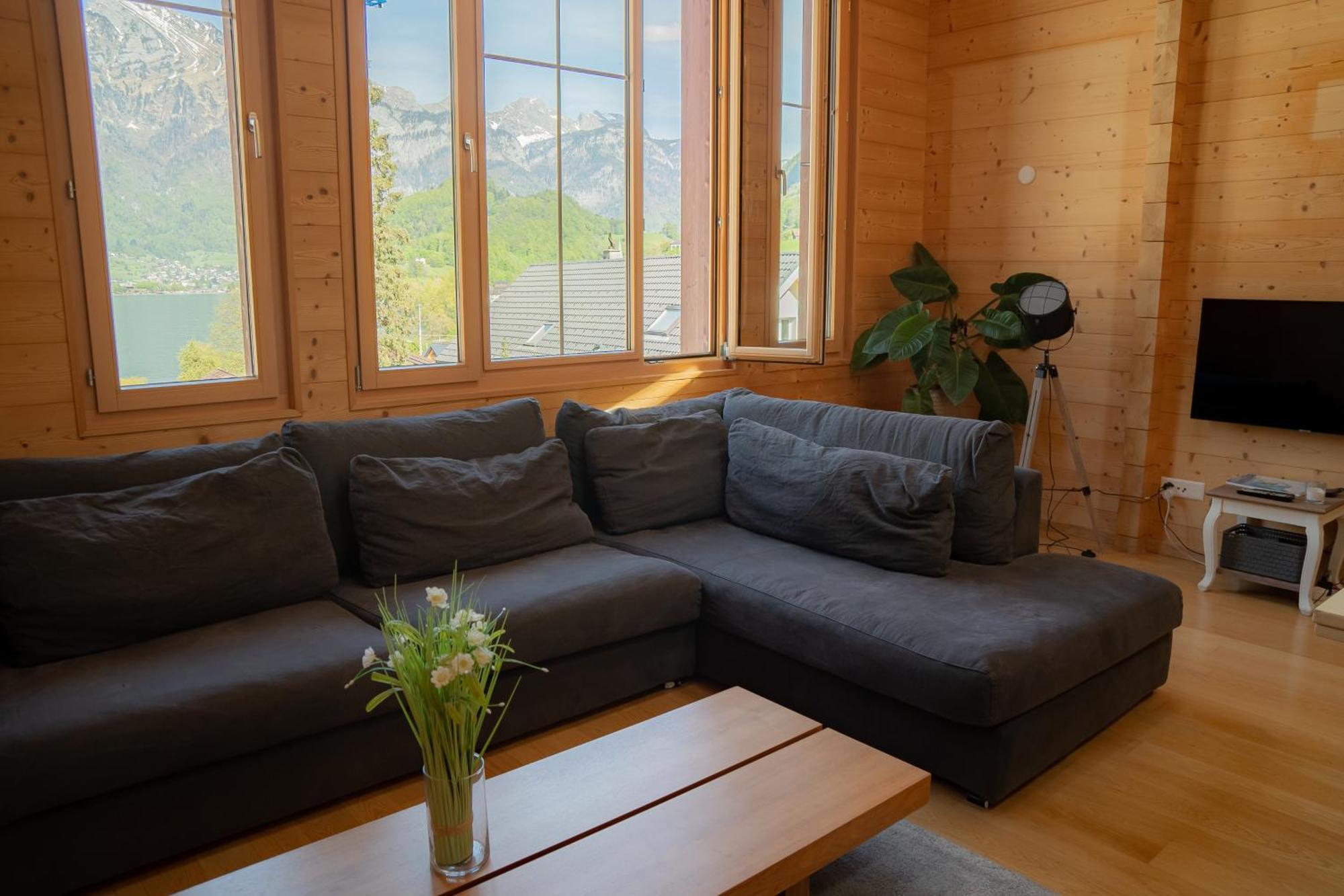 Doodle'S Amazing Chalet -Walensee - Flumserberg - Churfirsten - Heidiland - Pool - Sauna Mols Ngoại thất bức ảnh