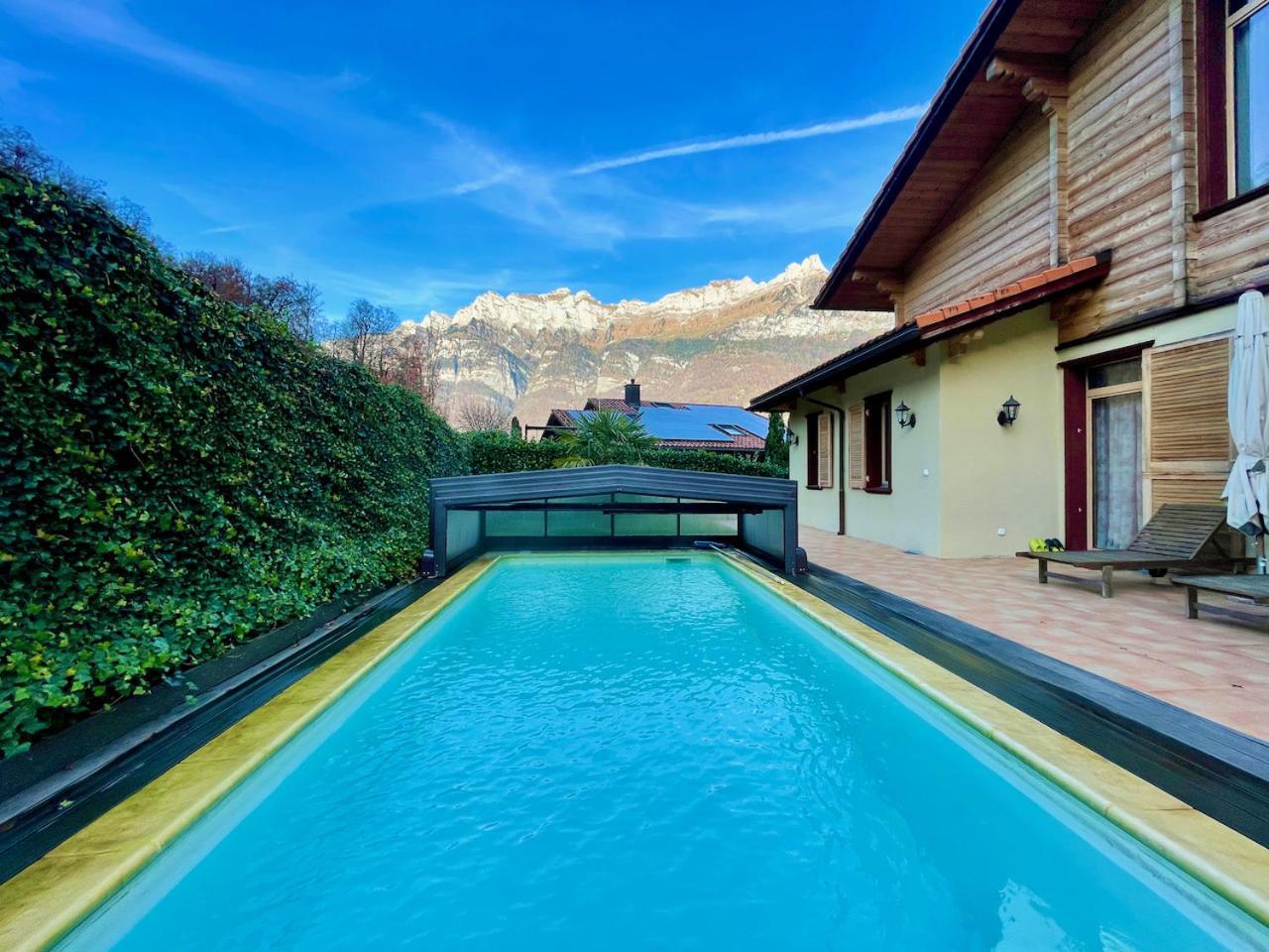 Doodle'S Amazing Chalet -Walensee - Flumserberg - Churfirsten - Heidiland - Pool - Sauna Mols Ngoại thất bức ảnh